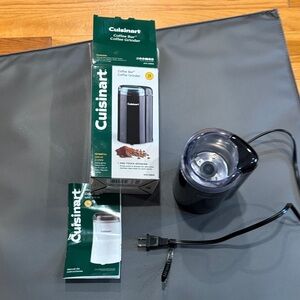 Cuisinart Black Coffee Grinder with Transparent Lid